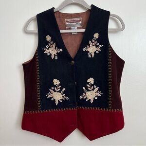 CAMPANA VTG Wool blend Vest with Embroidery Size M